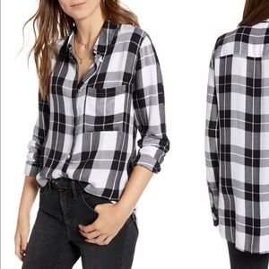 ISO Treasure & Bond Plaid Flannel Classic Button Up